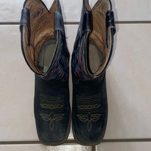 COPY - Black square toe boots